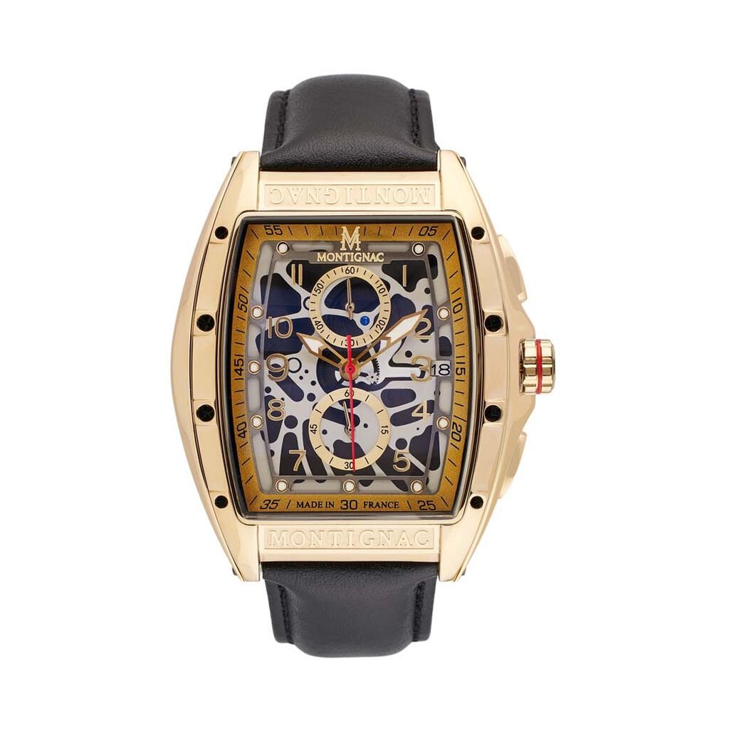Montre Montignac Tonneau Automatique Bicolore - Montres Homme | Histoire d’Or