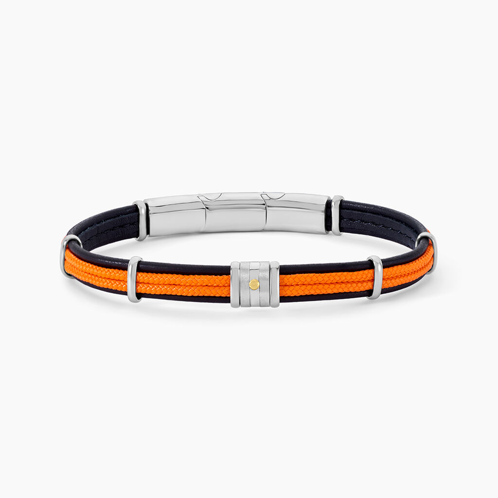 Bracelet Jourdan Cuir Noir - Bracelets Homme | Histoire d’Or