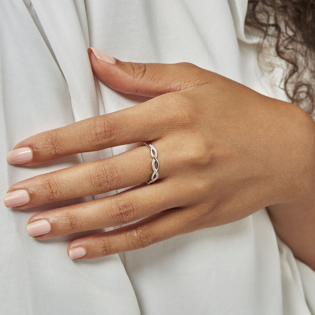 Bague Kassandra Argent Blanc Oxyde De Zirconium - Bagues avec pierre Femme | Histoire d’Or