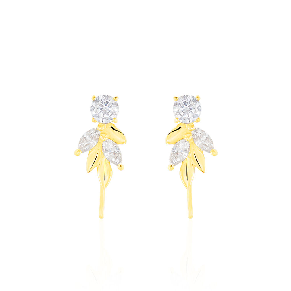 Bijoux D'oreilles Alexine Or Jaune Oxyde De Zirconium - Ear cuffs Femme | Histoire d&rsquo;Or