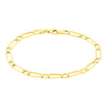 Bracelet Ophelio Maille Alternee 1/1 Or Jaune - Bracelets cha&icirc;ne Femme | Histoire d&rsquo;Or