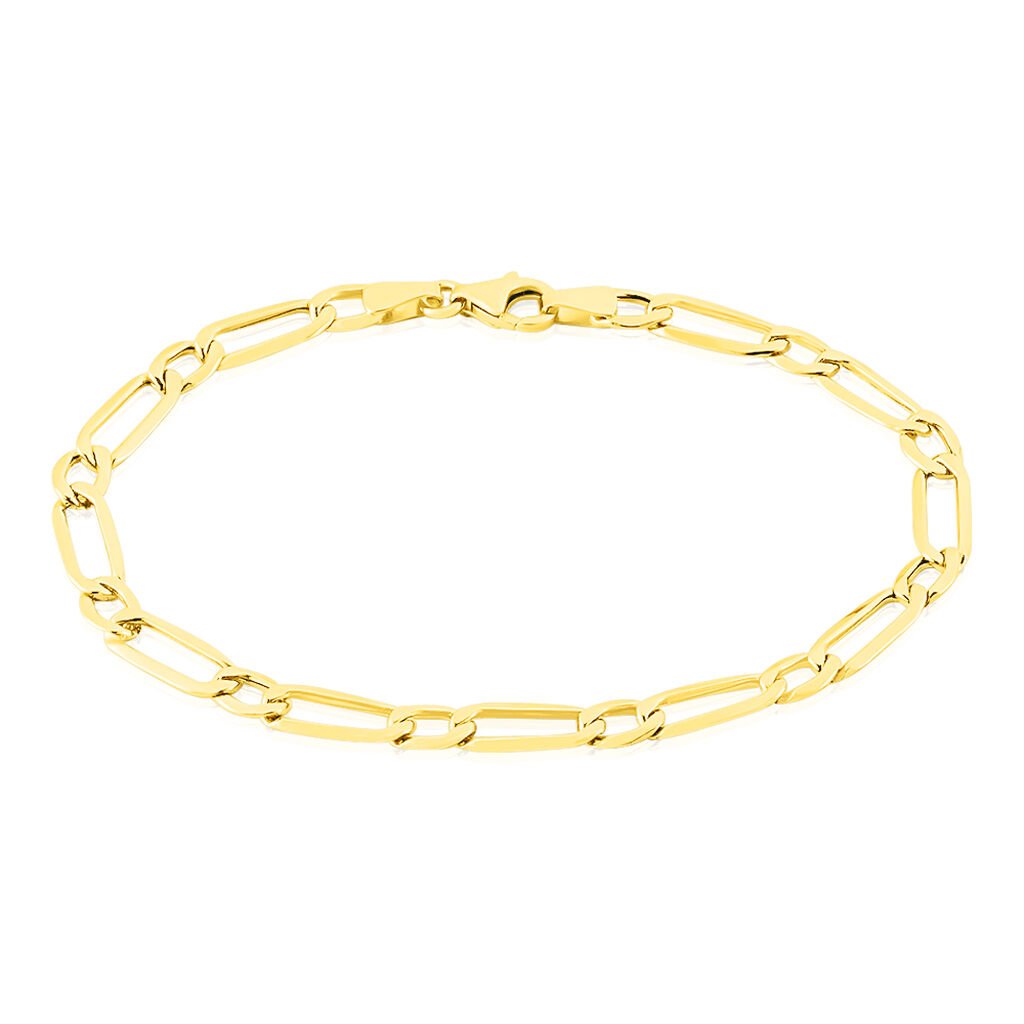 Bracelet Ophelio Maille Alternee 1/1 Or Jaune - Bracelets chaîne Femme | Histoire d’Or