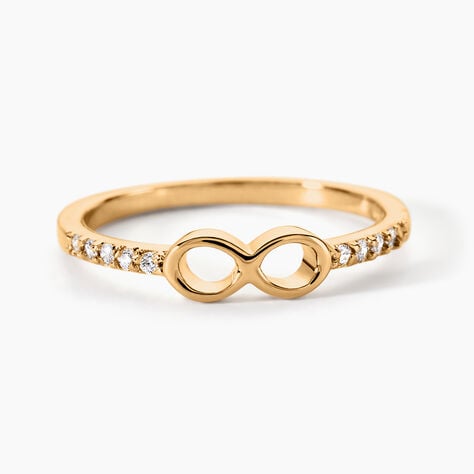 Bague Plaqu&eacute; Or Daniset Oxydes De Zirconium - Bagues avec pierre Femme | Histoire d&rsquo;Or