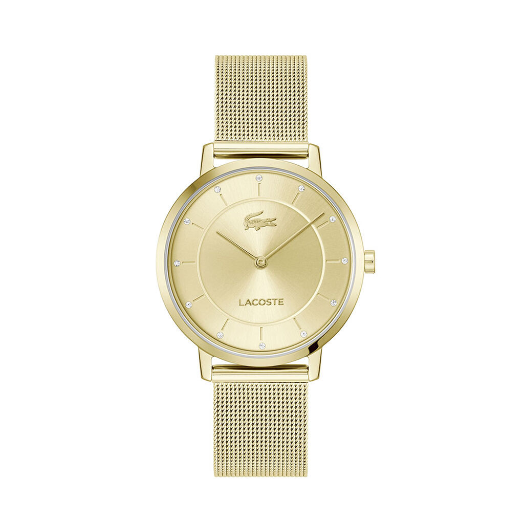 Montre Lacoste Crocorigin Dor&eacute; - Id&eacute;es cadeaux Femme | Histoire d&rsquo;Or