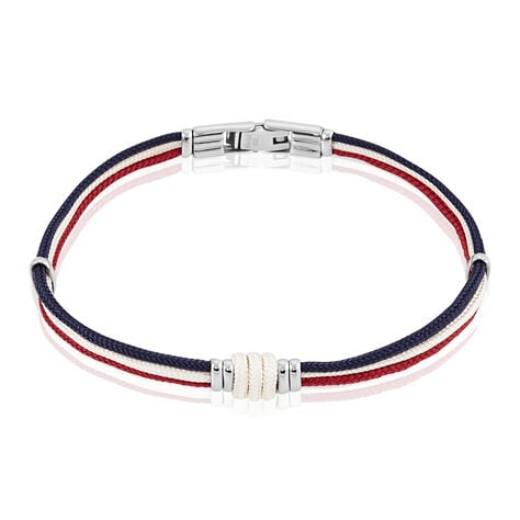 Bracelet Sylvianne Acier Blanc - Bracelets cordon Homme | Histoire d&rsquo;Or