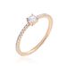 Bague Solitaire Ursi Argent Rose Oxyde De Zirconium - Bagues solitaires Femme | Histoire d’Or
