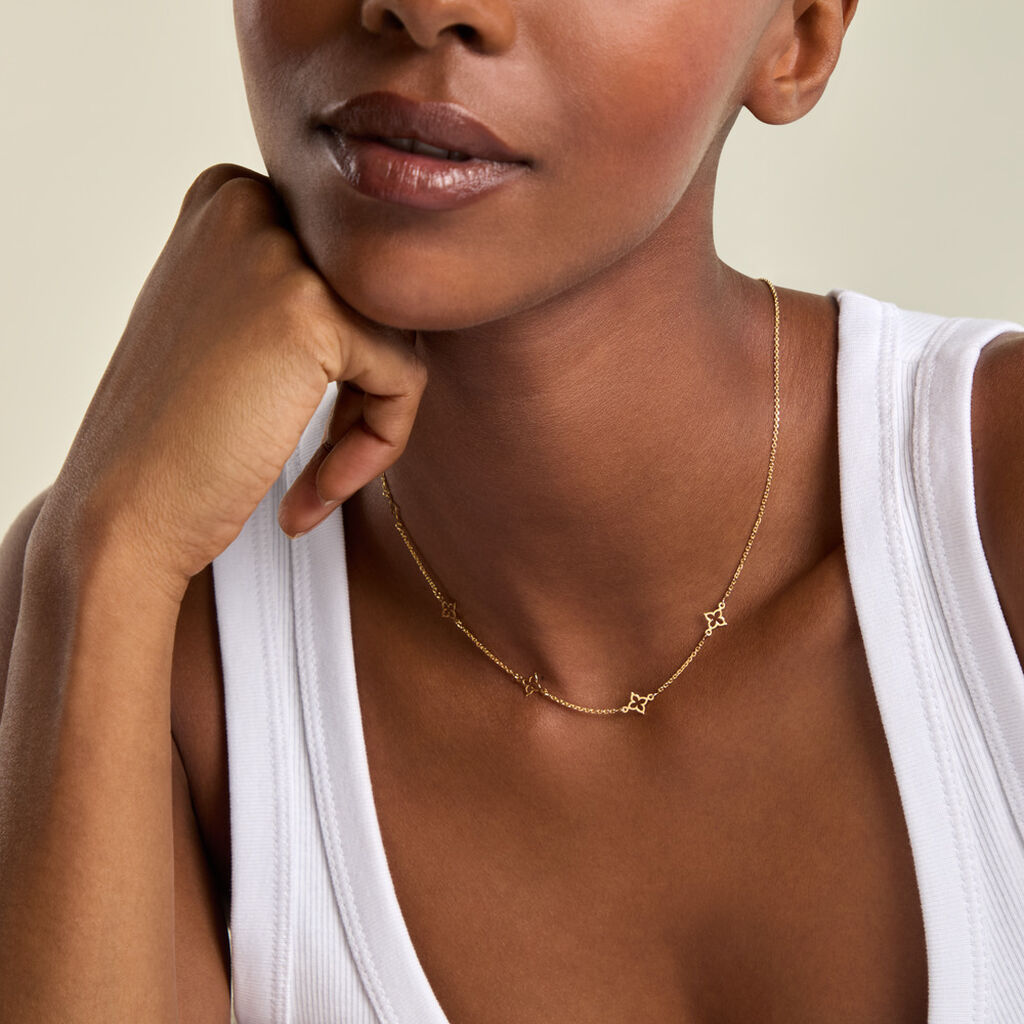 Collier Kalia Argent Dor&eacute; A L'Or 750/1000 - Bijoux sans pierre Femme | Histoire d&rsquo;Or