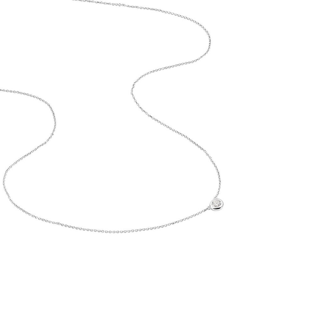Collier Ofelia Or Blanc Diamant - Colliers Femme | Histoire d’Or
