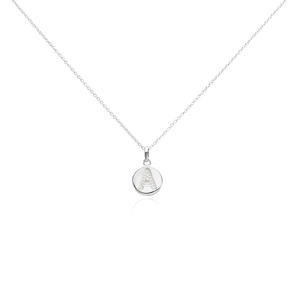 Collier Argent Eugenien Oxydes De Zirconium
