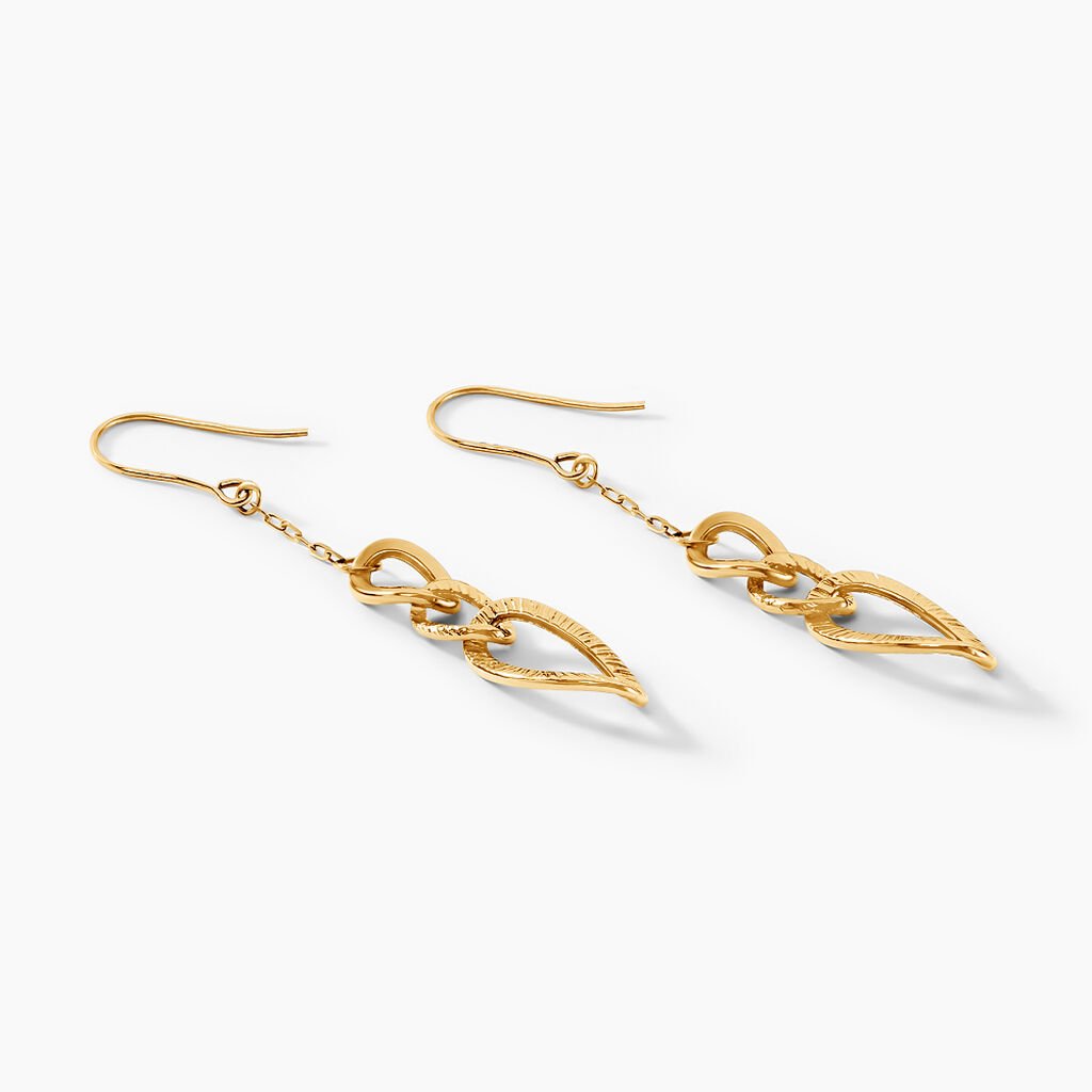 Boucles D'oreilles Pendantes Oralee Or Jaune - Boucles d'oreilles pendantes Femme | Histoire d&rsquo;Or