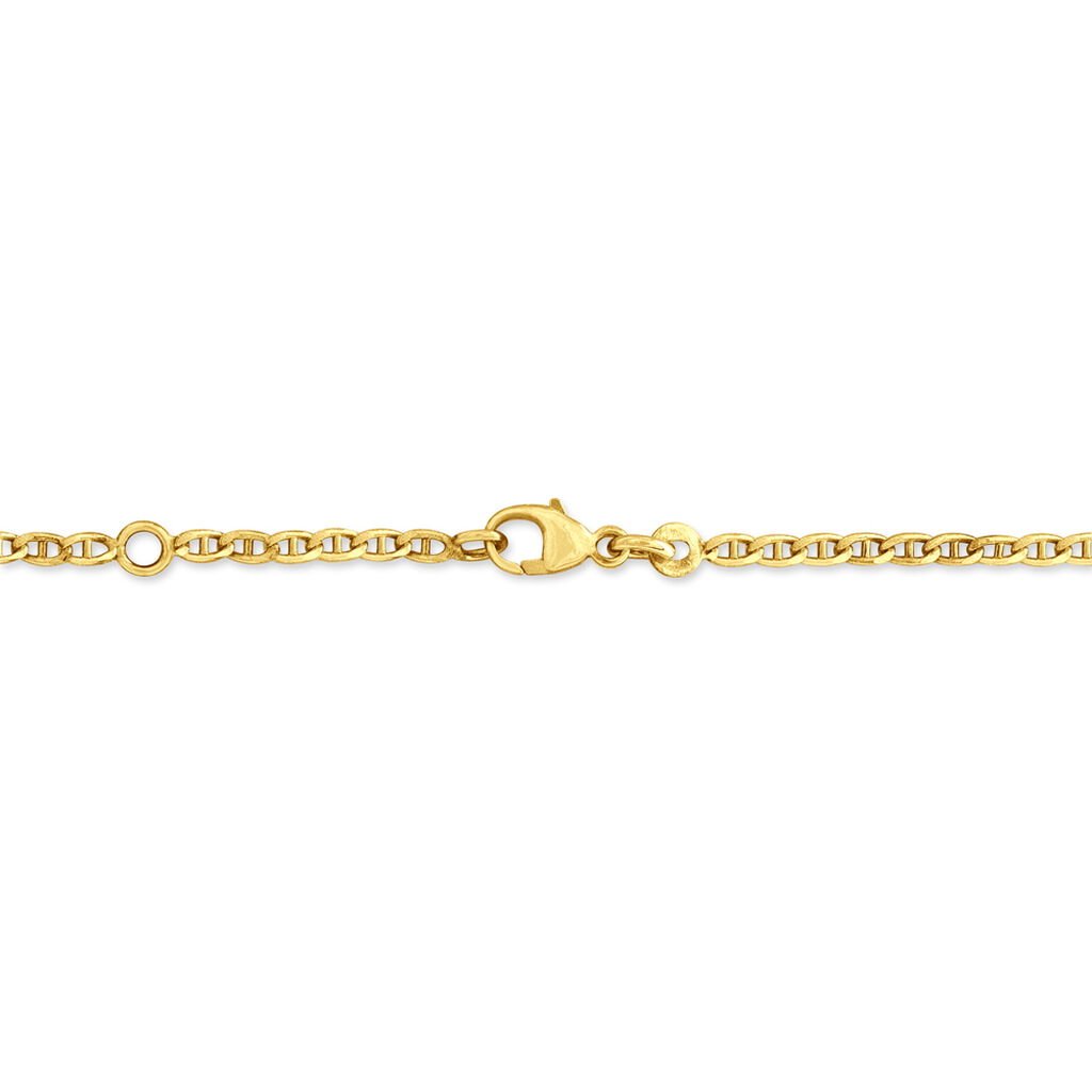 Bracelet Identité Fanelia Maille Marine Or Jaune - Bracelets Communion Enfant | Histoire d’Or