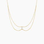 Collier Sparkle Or Jaune Oxyde De Zirconium - Colliers doubles et triples cha&icirc;nes Femme | Histoire d&rsquo;Or