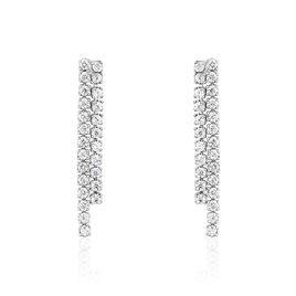 Boucles D'oreilles Pendantes Louann Argent Blanc Oxyde De Zirconium - Boucles d'oreilles fantaisie Femme | Histoire d’Or