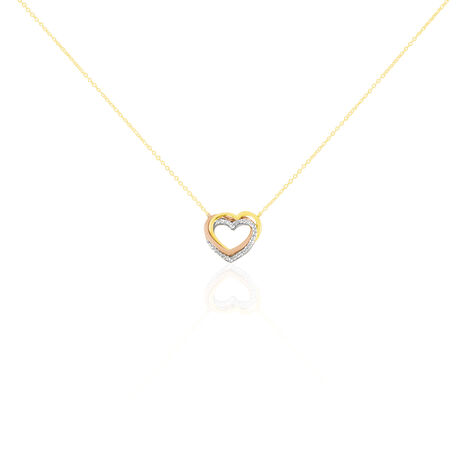 Collier Anthime Or Tricolore Oxydes De Zirconium - Colliers Famille | Histoire d’Or