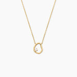 Collier Galen Argent Dor&eacute; A L'Or 750/1000 Oxyde De Zirconium - Colliers Femme | Histoire d&rsquo;Or