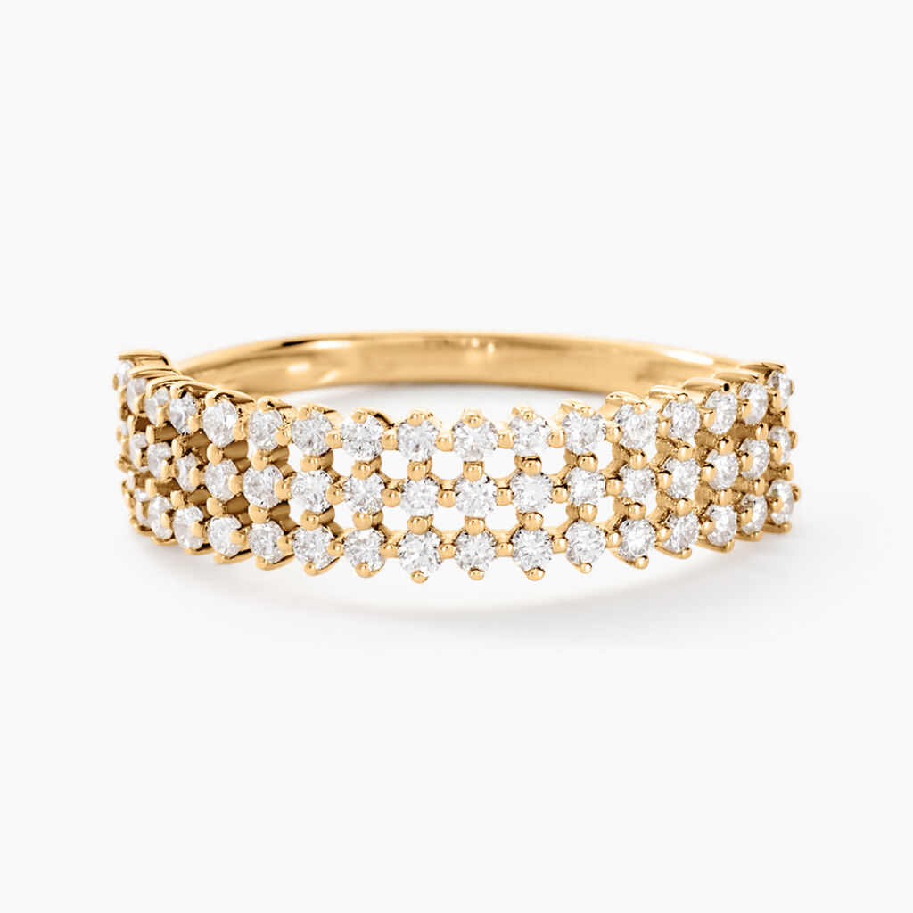 Bague Epiphany Or Jaune Diamant Synth&eacute;tique - Bagues avec pierre Femme | Histoire d&rsquo;Or