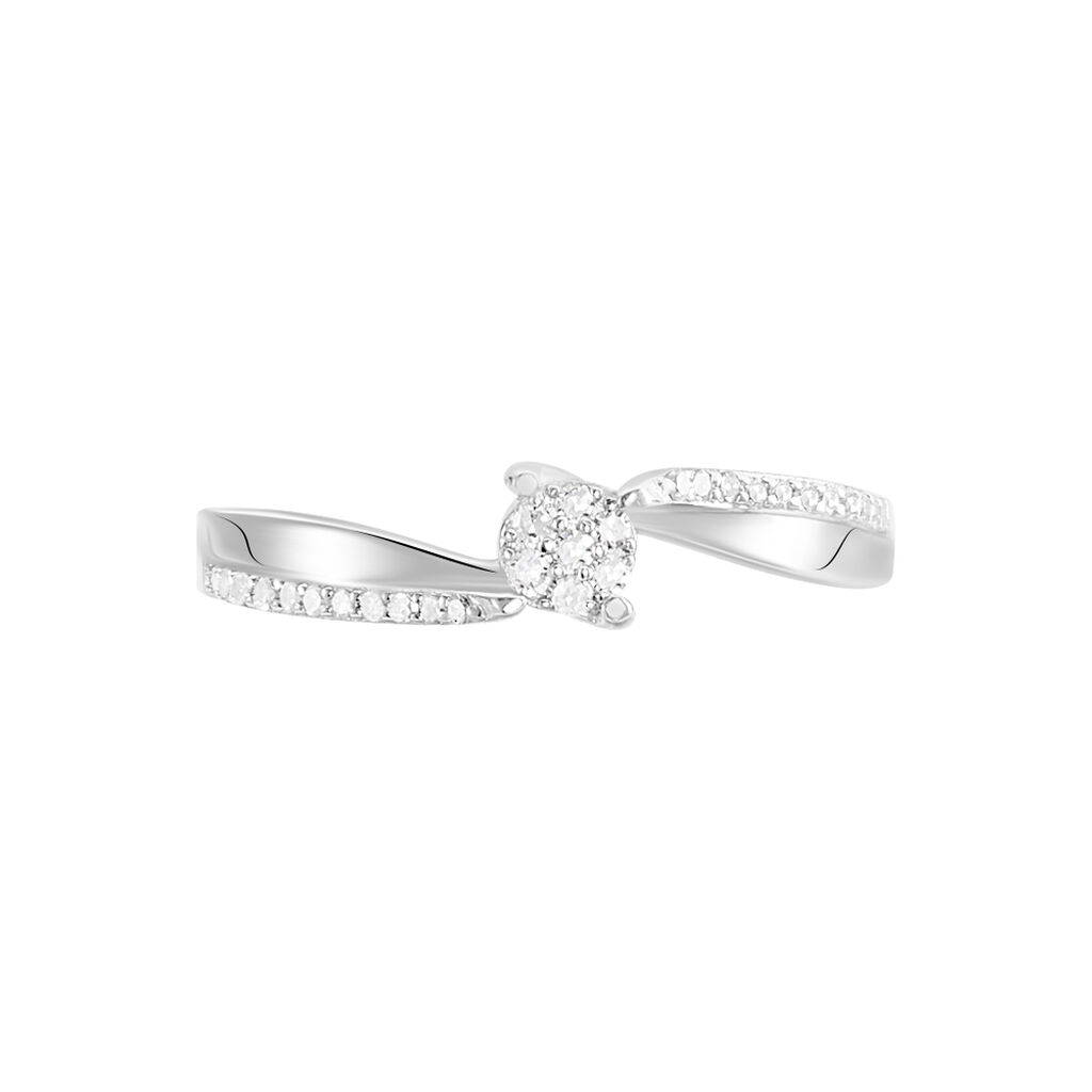 Bague Callysta Or Blanc Diamant - Bagues avec pierre Femme | Histoire d’Or