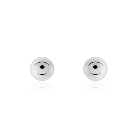 Boucles D'oreilles Puces Virgie Argent Blanc - Boucles d'oreilles fantaisie Femme | Histoire d’Or