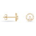 Boucles D'oreilles Puces Lila Plaqué Or Jaune Oxyde De Zirconium - Boucles d'oreilles fantaisie Femme | Histoire d’Or