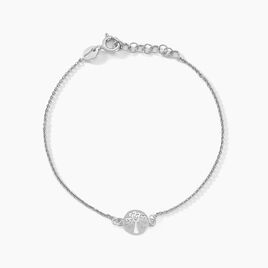 Bracelet Audrey-rose Argent Blanc - Bracelets fantaisie Femme | Histoire d’Or