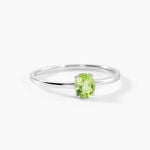 Bague Valentino Or Blanc P&eacute;ridot - Bagues solitaires Femme | Histoire d&rsquo;Or