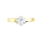 Bague Solitaire Natalia Or Jaune Diamant Synthetique - Bagues solitaires Femme | Histoire d&rsquo;Or