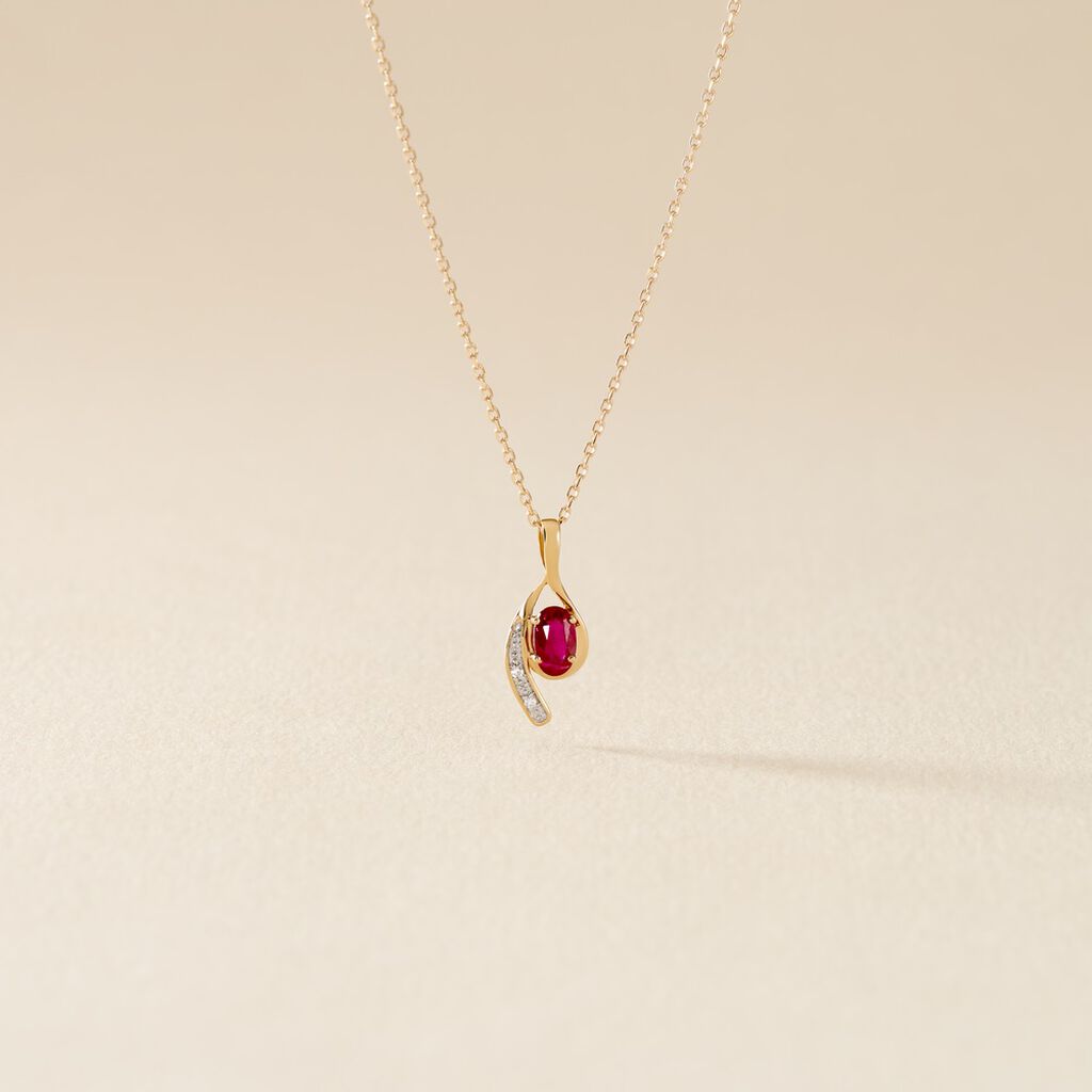 Collier Emotion Or Jaune Rubis Diamant - Colliers Femme | Histoire d’Or