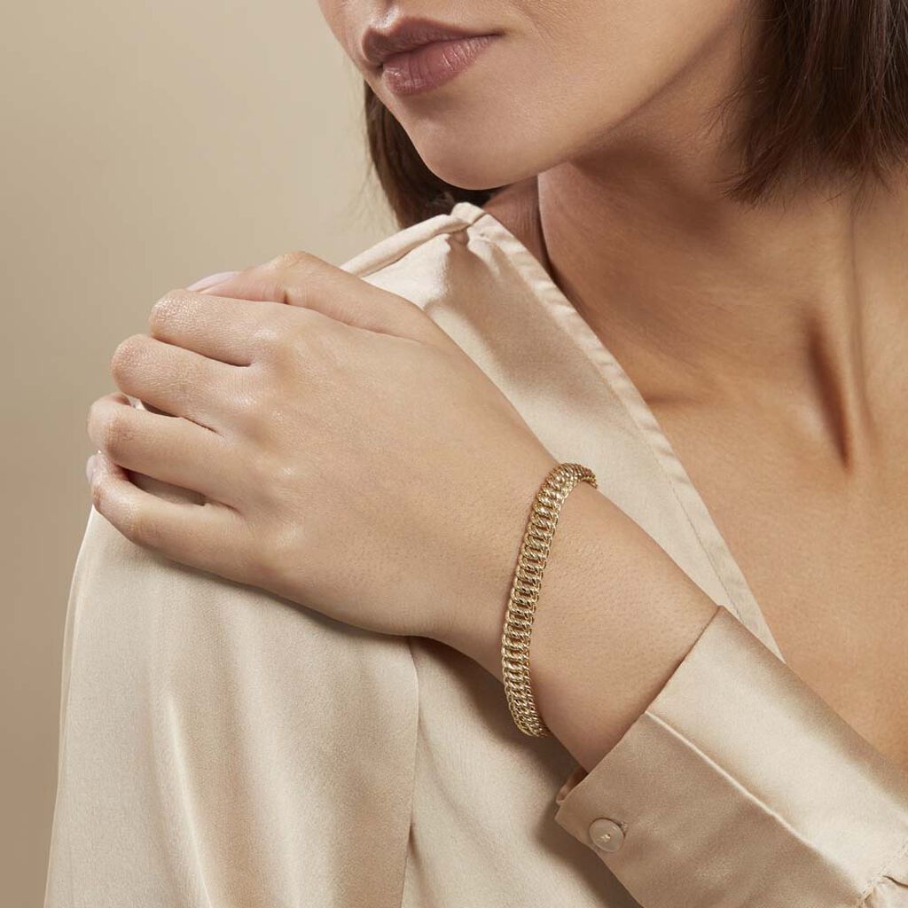 Bracelet Jimmy Maille Americaine Or Jaune - Bracelets chaîne Femme | Histoire d’Or