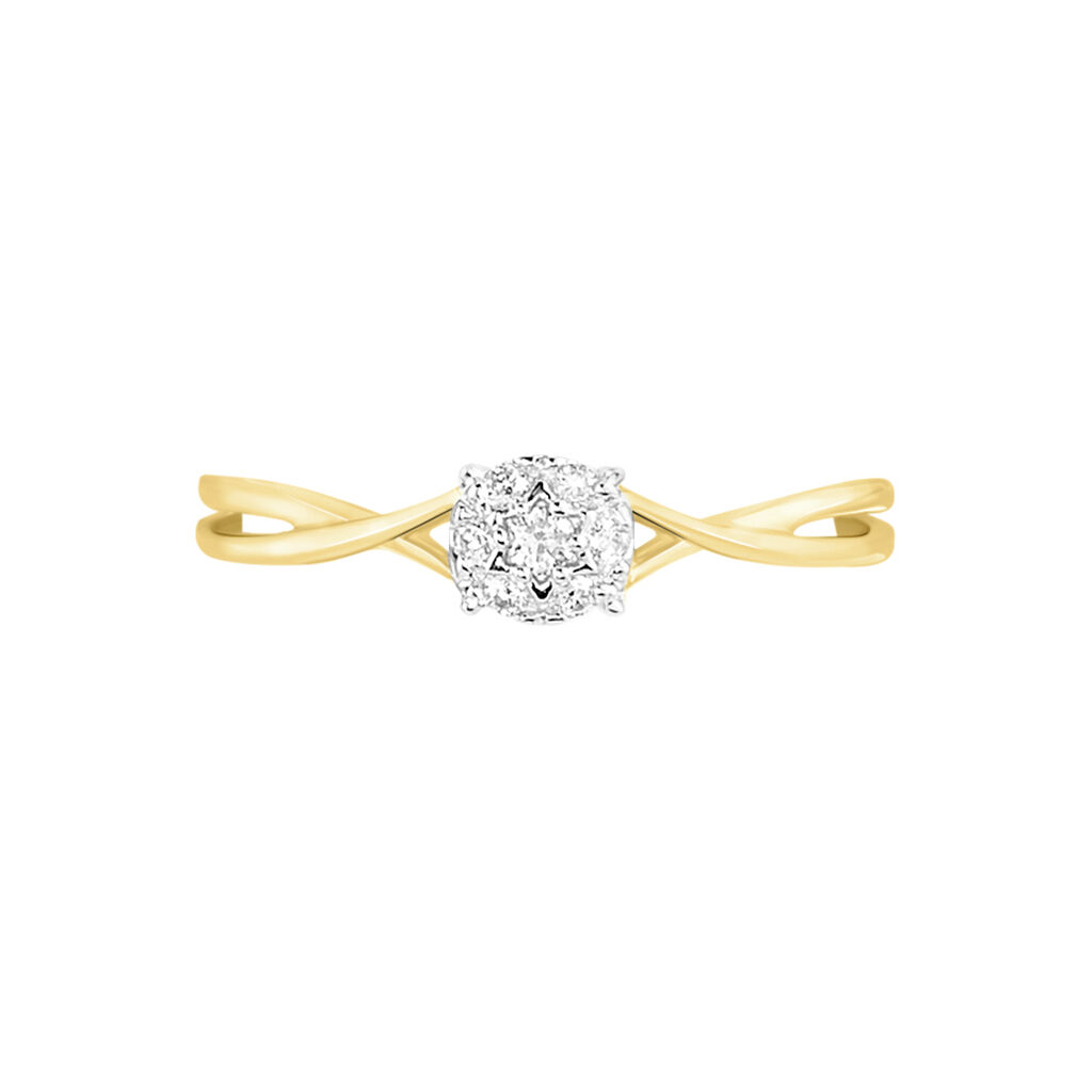 Bague Imelie Or Jaune Diamant - Bagues avec pierre Femme | Histoire d’Or