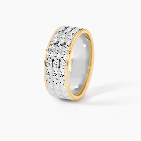 Alliance Shirleen Ruban Plat Or Bicolore - Alliances Unisex | Histoire d&rsquo;Or