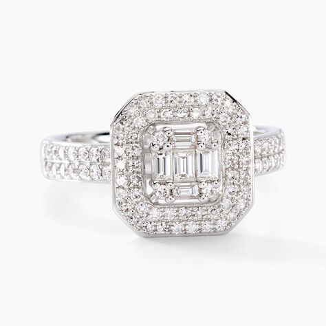 Bague Collection 1986 Or Blanc Diamant - Bagues avec pierre Femme | Histoire d&rsquo;Or