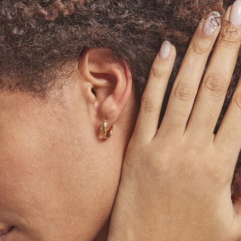 Créoles Mara Or Jaune - Boucles d'oreilles créoles Femme | Histoire d’Or