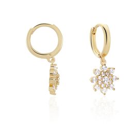 Créoles Plaqué Or Sadoth Oxydes De Zirconium - Boucles d'oreilles créoles Femme | Histoire d’Or