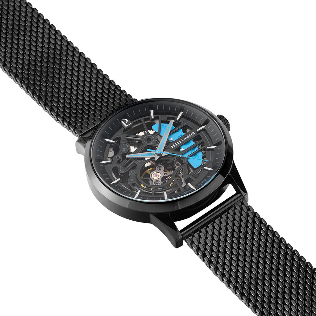 Montre Pierre Lannier Paddock Noir - Montres m&eacute;caniques Homme | Histoire d&rsquo;Or