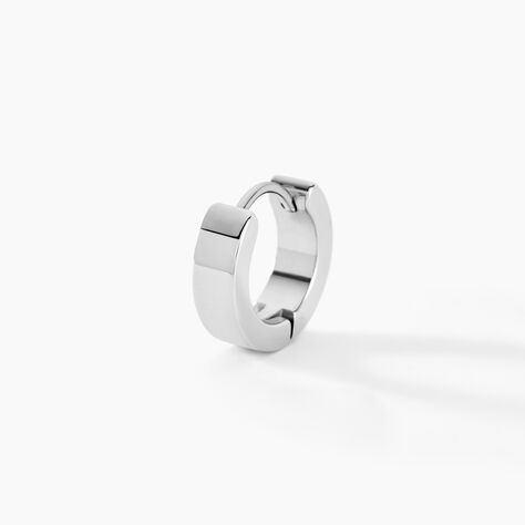 Créole Unitaire Helgo Acier Blanc - Boucles d'oreilles créoles Homme | Histoire d’Or