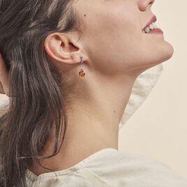 Boucles D'oreilles Pendantes Argent Blanc Ferima Ambre - Boucles d'oreilles fantaisie Femme | Histoire d’Or