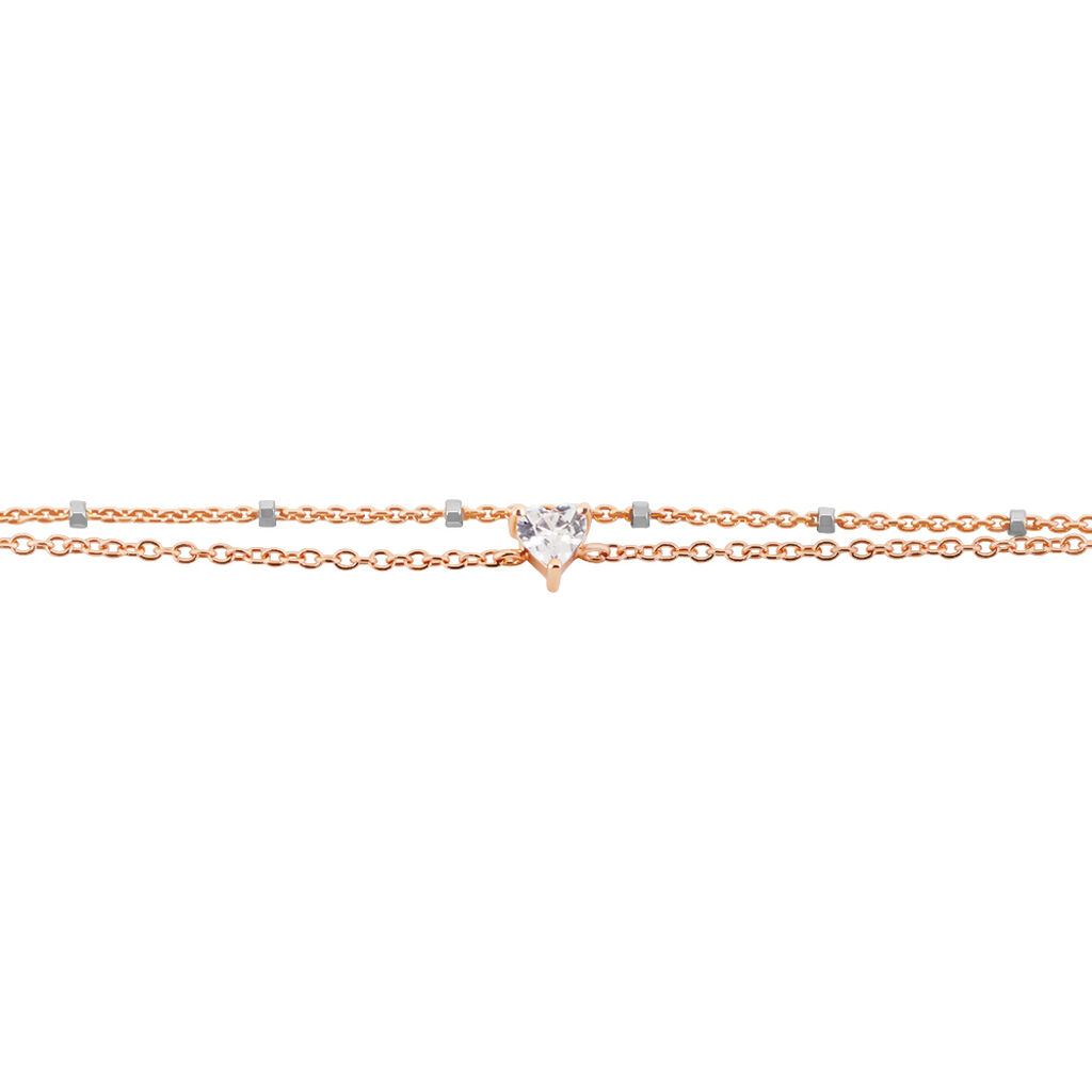 Bracelet Serres Argent Rose Oxyde De Zirconium - Bracelets Femme | Histoire d’Or