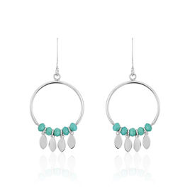 Boucles D'oreilles Pendantes Polyna Argent Blanc Pierre De Synthese - Boucles d'oreilles fantaisie Femme | Histoire d’Or