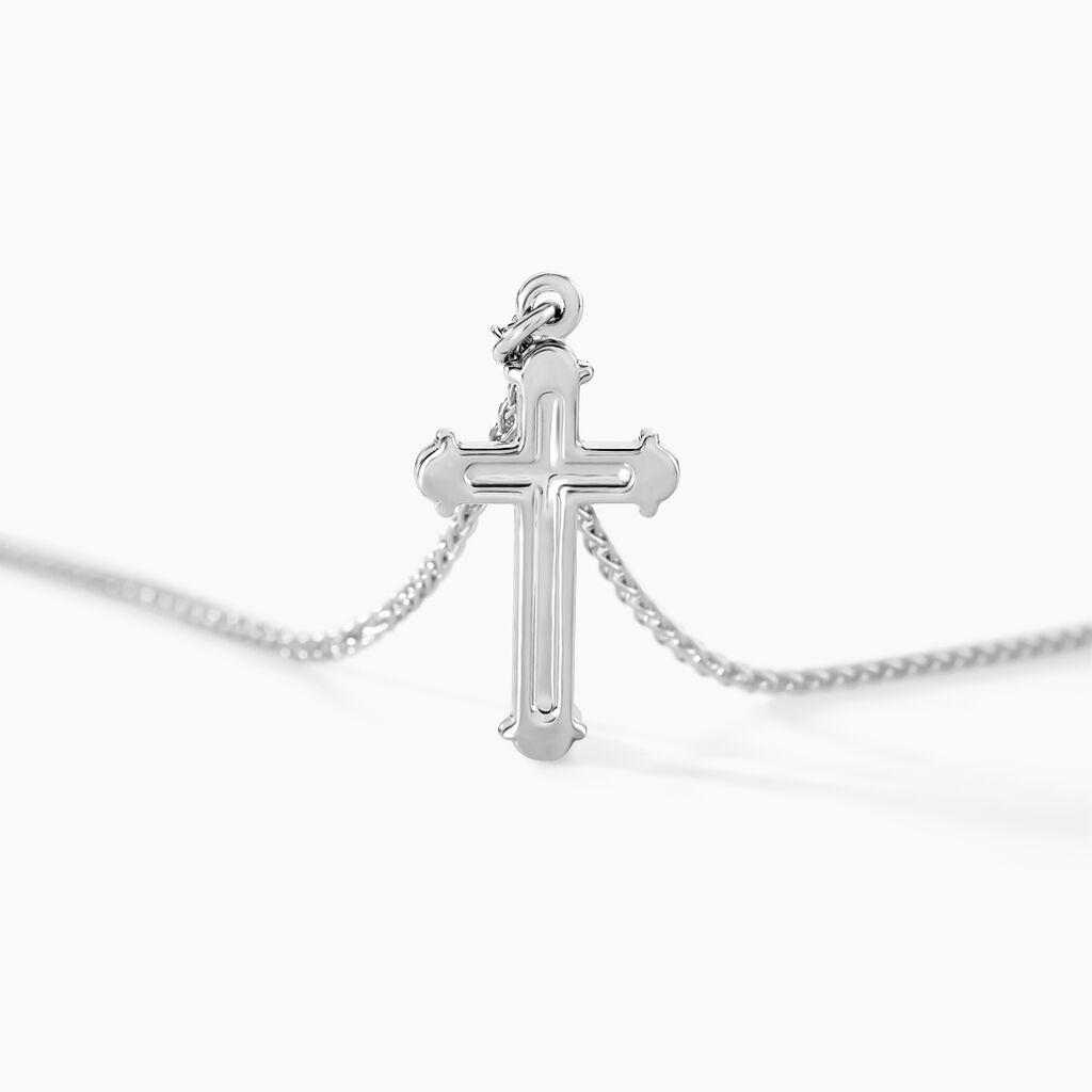 Collier Argent Blanc Nicolaos - Colliers fantaisie Homme | Histoire d’Or