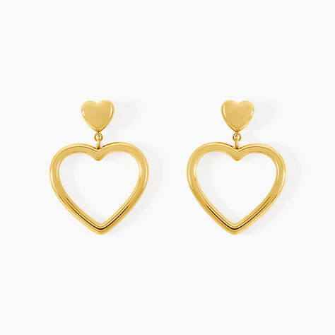 Boucles D'oreilles Pendantes Tassy Acier Jaune - Nouveautés Femme | Histoire d’Or
