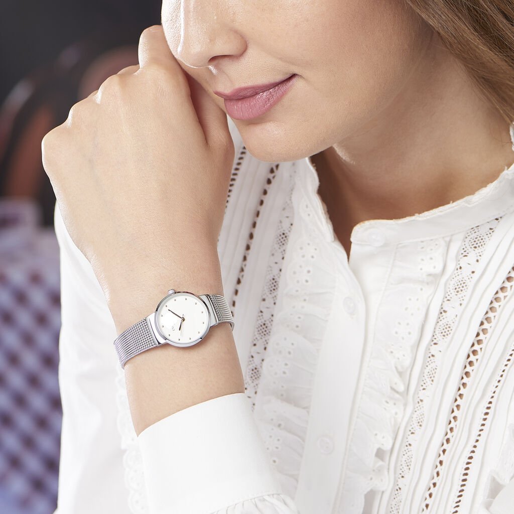 Montre Codhor Fleur Argente - Montres Femme | Histoire d&rsquo;Or