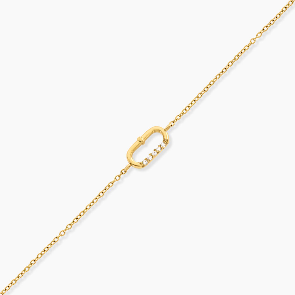 Bracelet Aurore Acier Jaune Oxyde De Zirconium - Bracelets Femme | Histoire d&rsquo;Or
