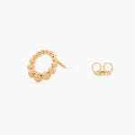 Boucles D'oreilles Puces Golden Beans Plaqu&eacute; Or Jaune - Boucles d'oreilles fantaisie Femme | Histoire d&rsquo;Or