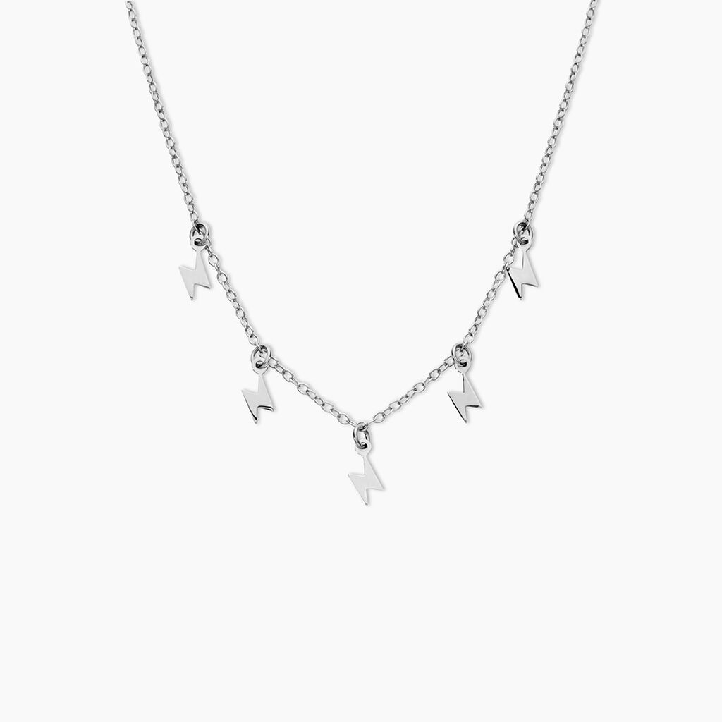 Collier Electra Argent Blanc - Ras de cou Femme | Histoire d&rsquo;Or