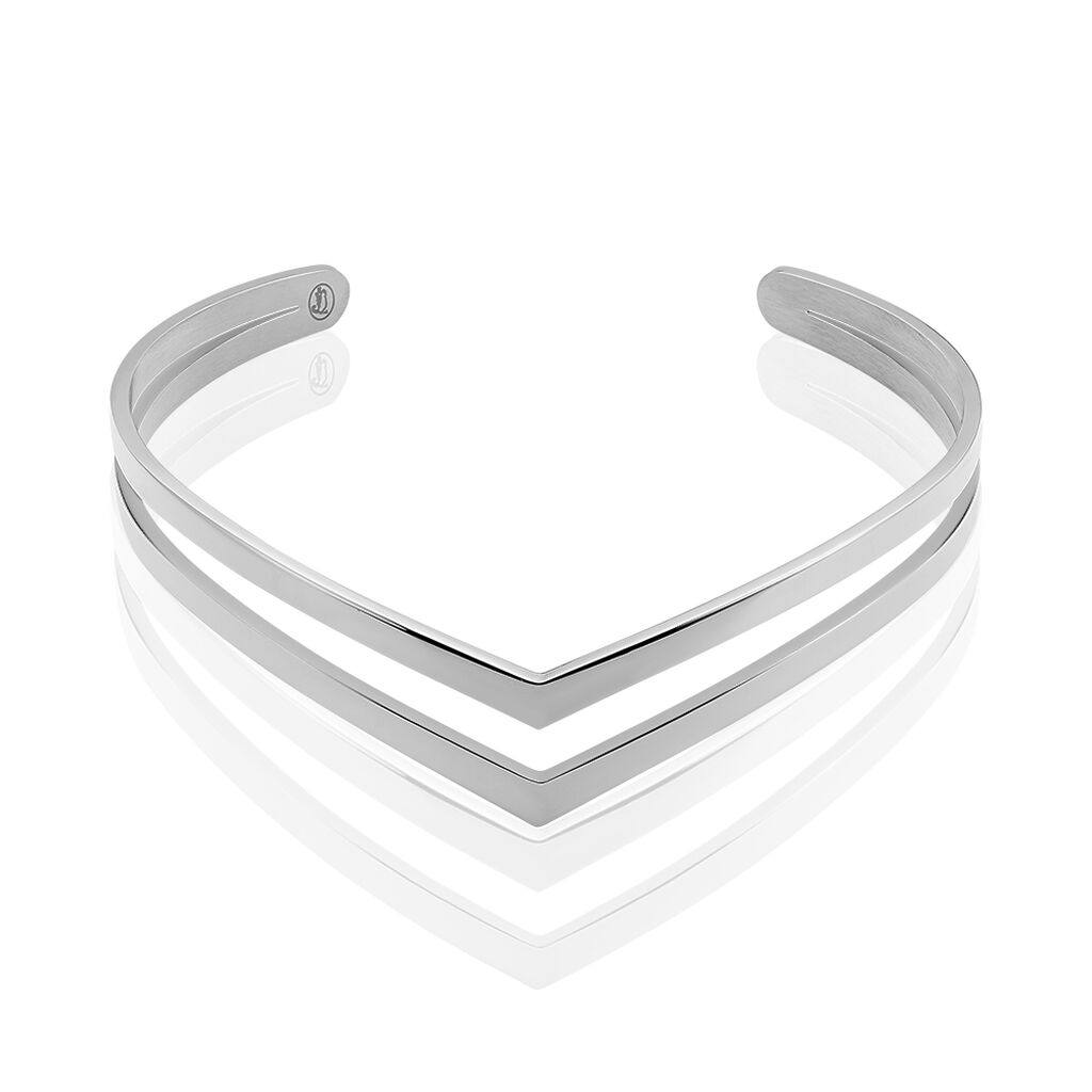 Bracelet Jonc Wilna Acier Blanc - Bracelets fantaisie Femme | Histoire d’Or