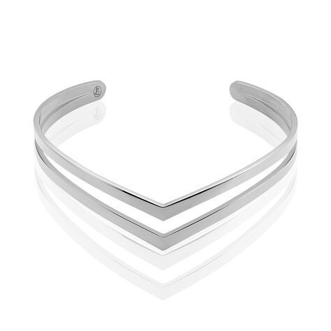Bracelet Jonc Wilna Acier Blanc - Bracelets fantaisie Femme | Histoire d’Or