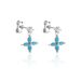 Boucles D'oreilles Puces Bluebirds Argent Blanc Turquoise Oxyde - Boucles d'oreilles fantaisie Femme | Histoire d’Or