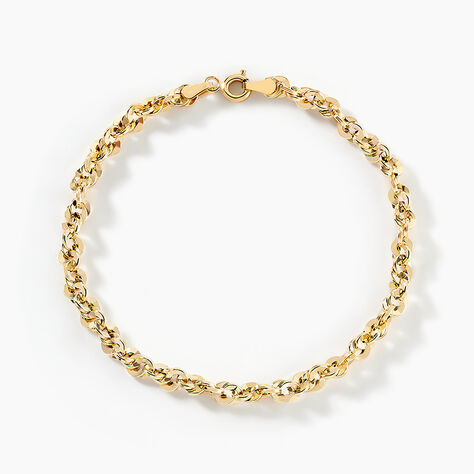 Bracelet Jerry Maille Corde Facettee Or Jaune - Bracelets cha&icirc;ne Femme | Histoire d&rsquo;Or
