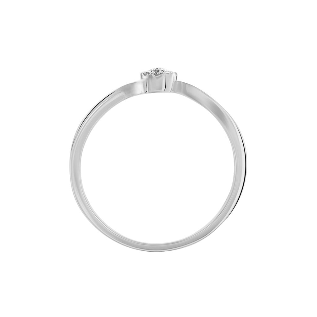 Bague Or Blanc Cerisette Diamant - Bagues solitaires Femme | Histoire d’Or