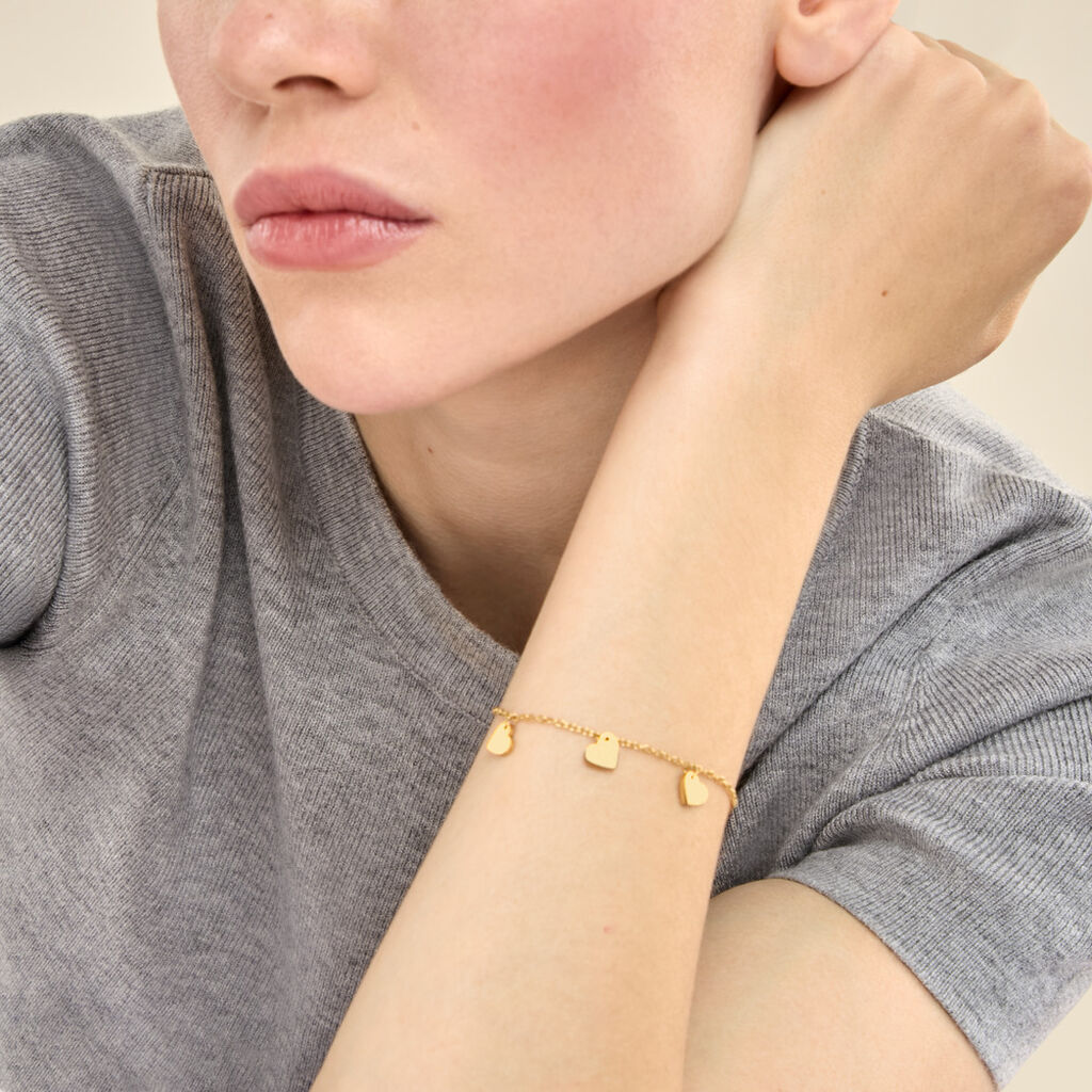 Bracelet Querida Pampilles Acier Jaune - Bracelets Breloques Femme | Histoire d&rsquo;Or